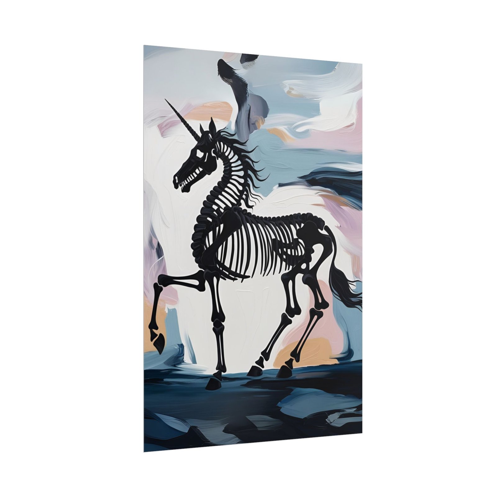 IS_4831 Unicorn Skeleton Rolled Poster - Image 7