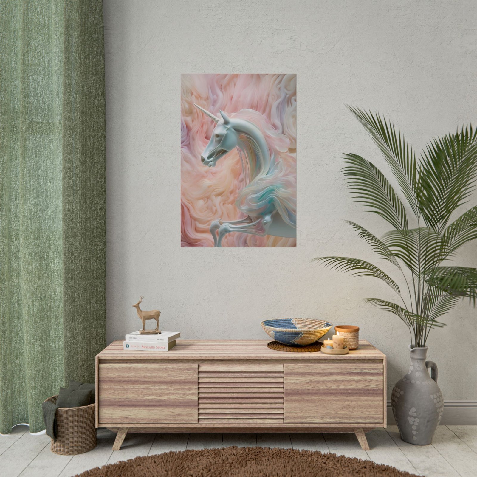 IS_4833 Whimsical Unicorn Rolled Poster - Image 4