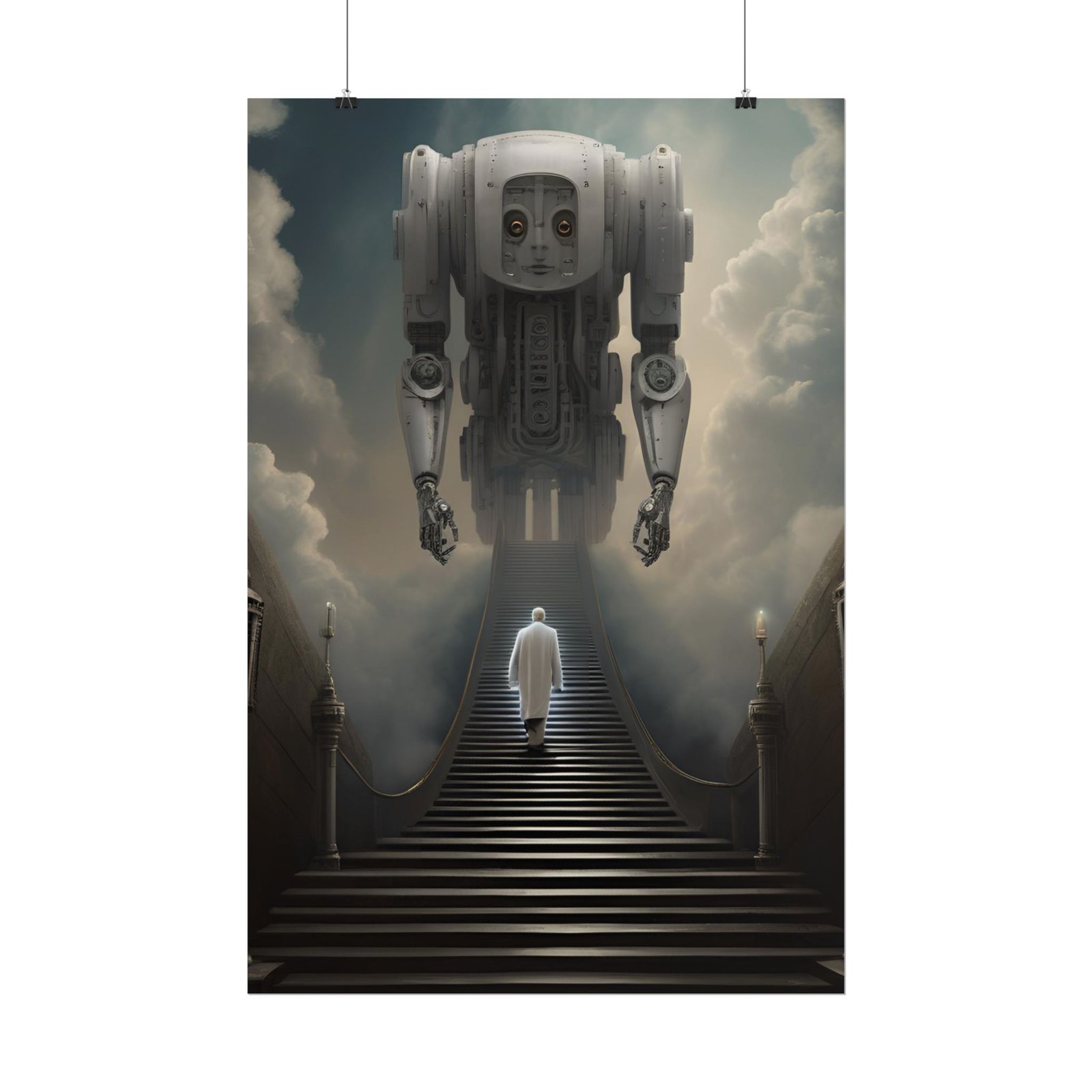 IS_3225 Futuristic Robot Rolled Art Poster - Image 3