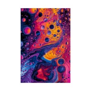 IS_6618 Psychedelic Abstract Rolled Poster — Colorful Fluid Ink Art Print