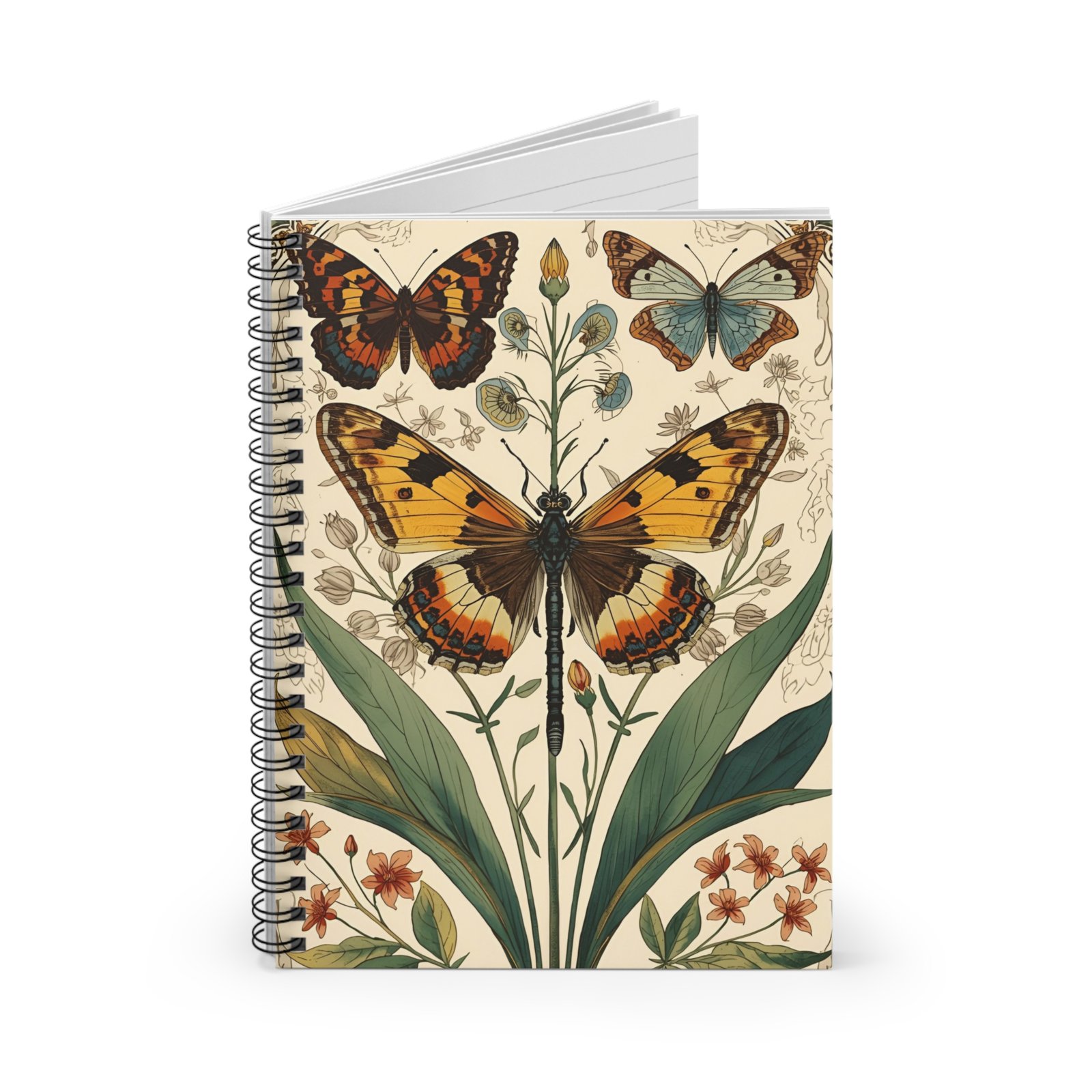 IS_6211 Botanical Butterfly Spiral Notebook - Image 2