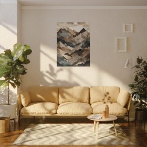 IS_3919 Abstract Mountain Canvas Art Print - Multi-Size
