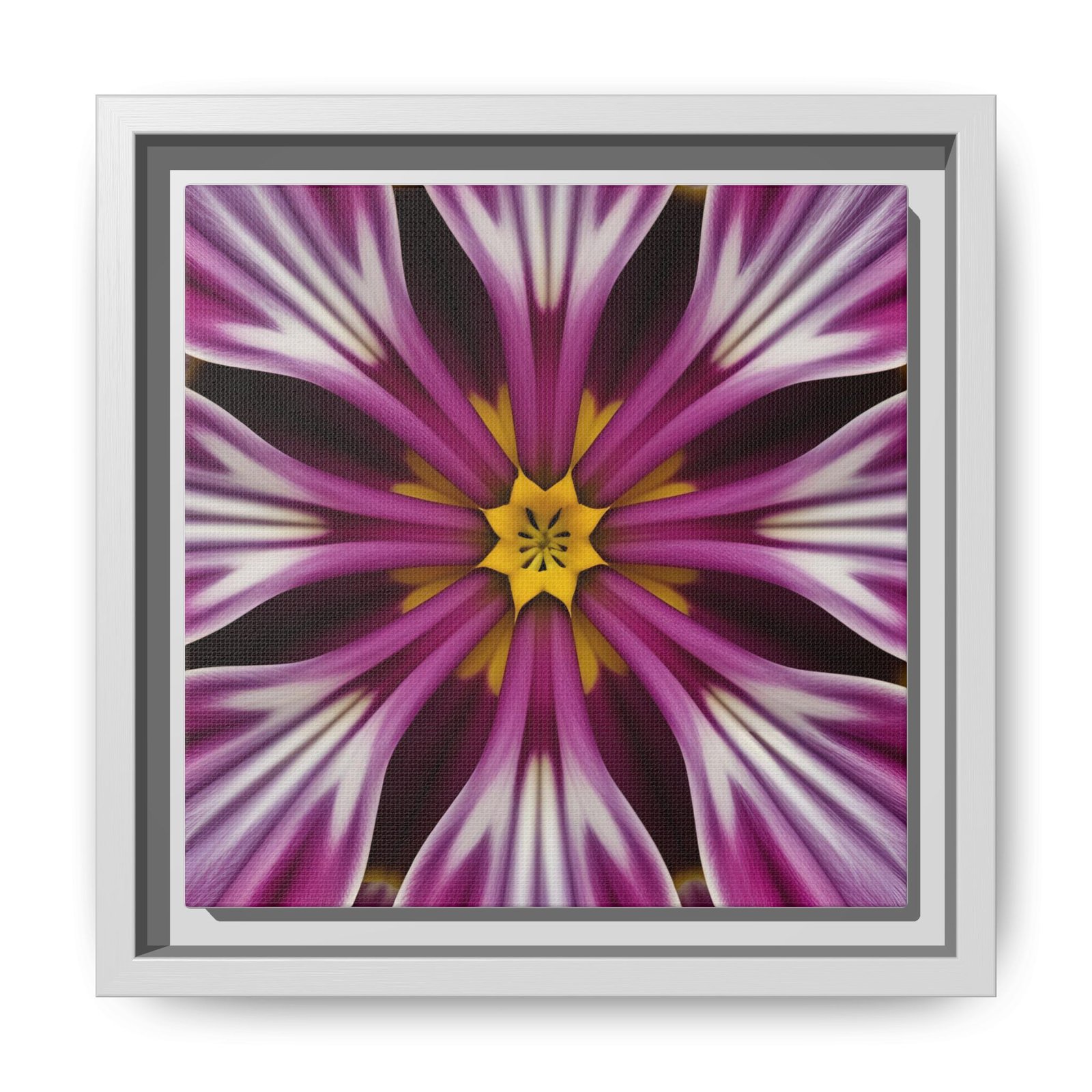 IS_4867 Floral Kaleidoscope Matte Canvas Framed Wall Art - Image 7