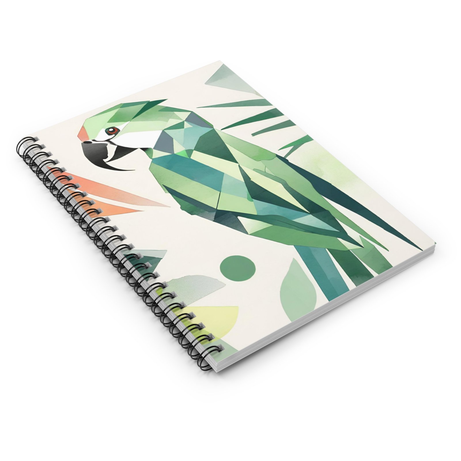 IS_0197 Tropical Parrot Spiral Notebook - Ruled Line for Nature Lovers - Image 3