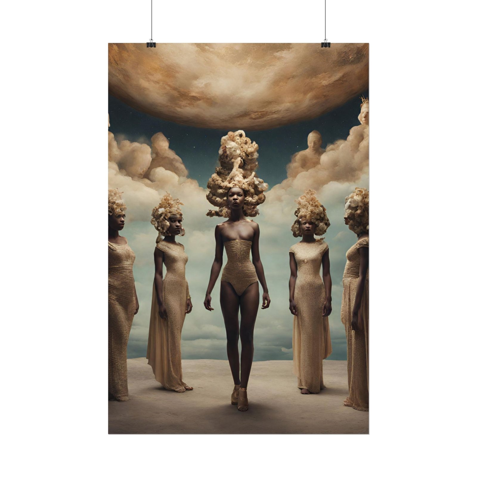 IS_0361 Surreal Goddess — Ethereal Figures Under Moonlight Rolled Poster - Image 6