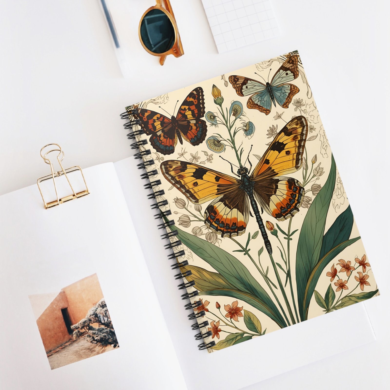 IS_6211 Botanical Butterfly Spiral Notebook - Image 5
