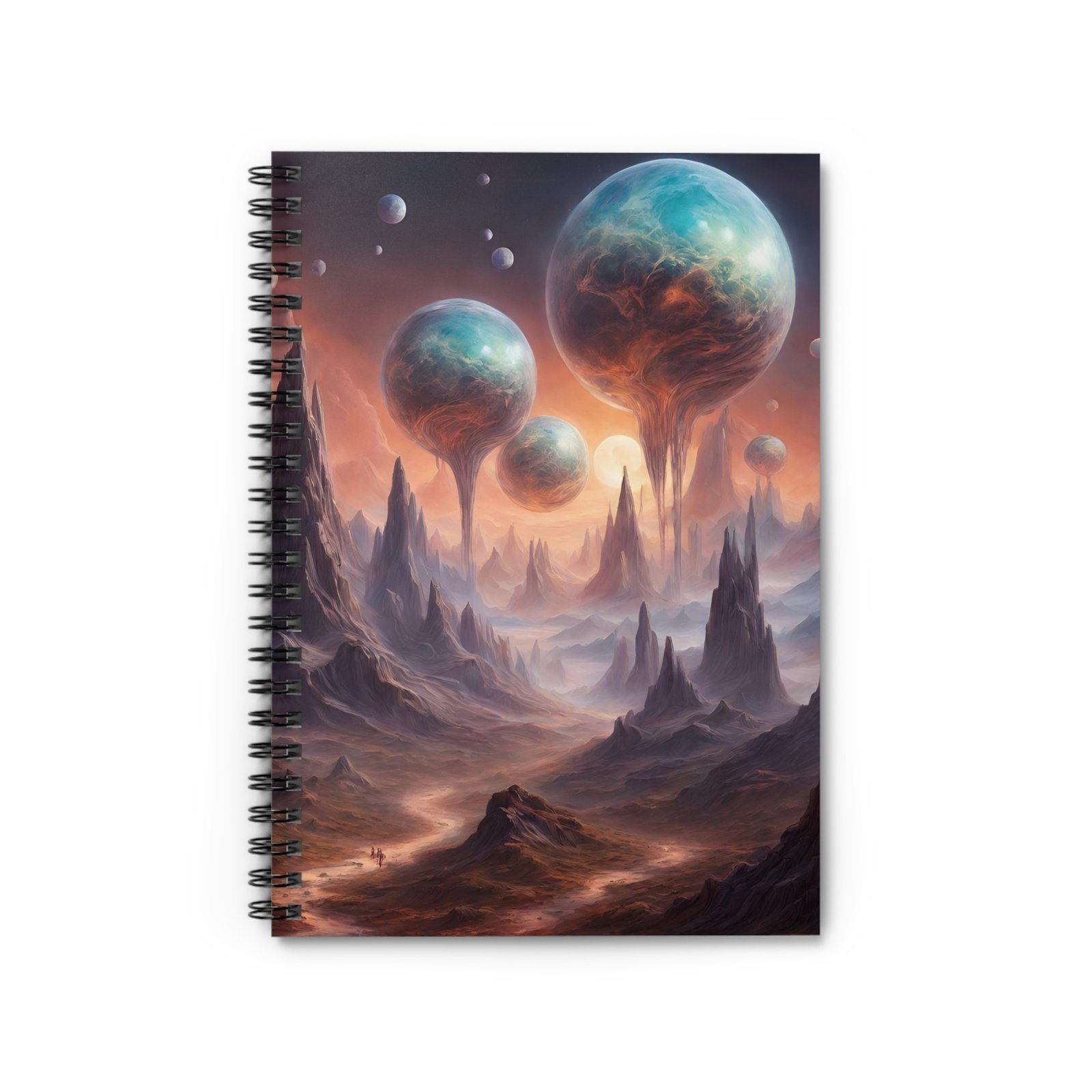 IS_0062 Cosmic Landscape Spiral Notebook - Ruled Line for Dreamers and Creatives - Image 2