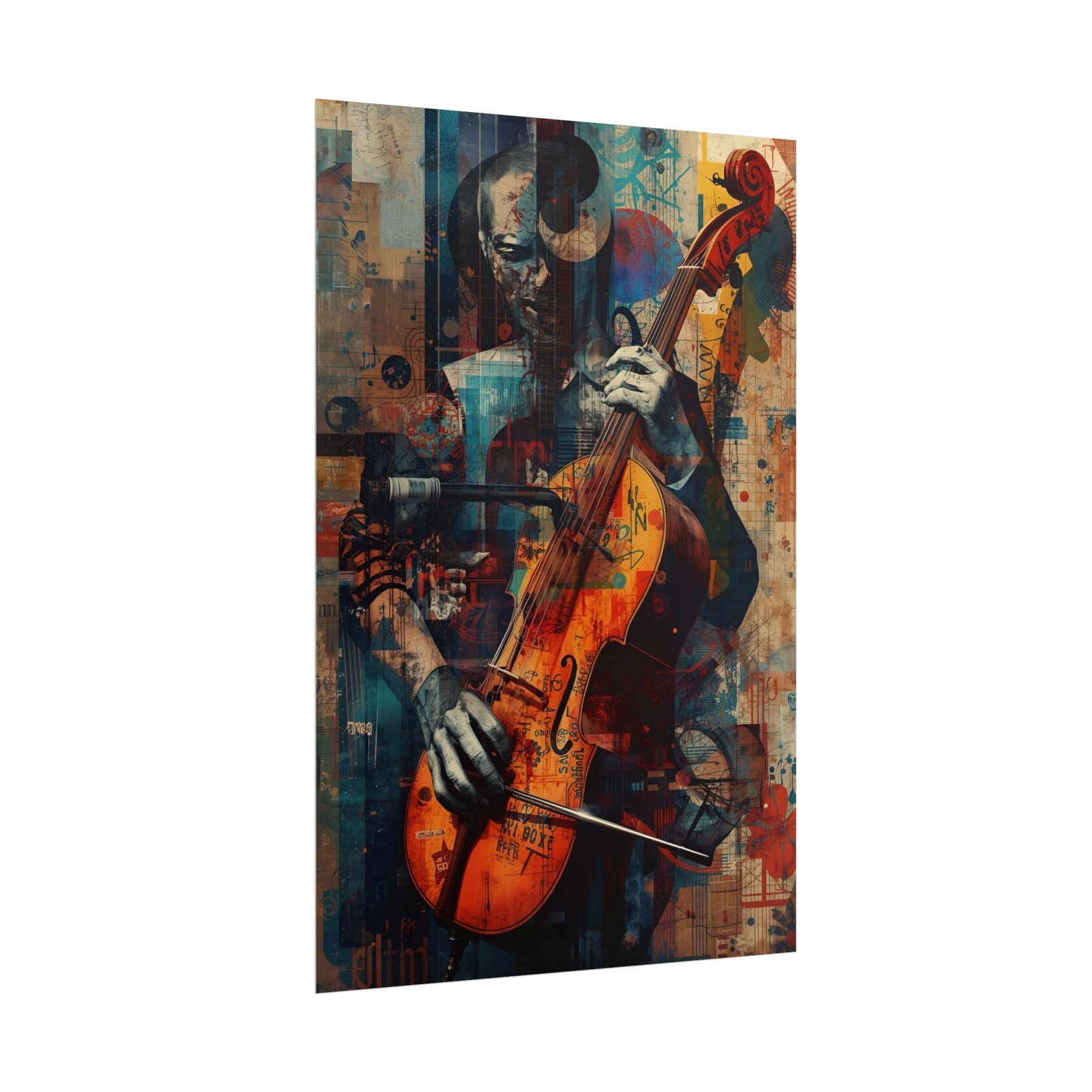 IS_6406 Violinist Abstract Music Rolled Poster - Image 7