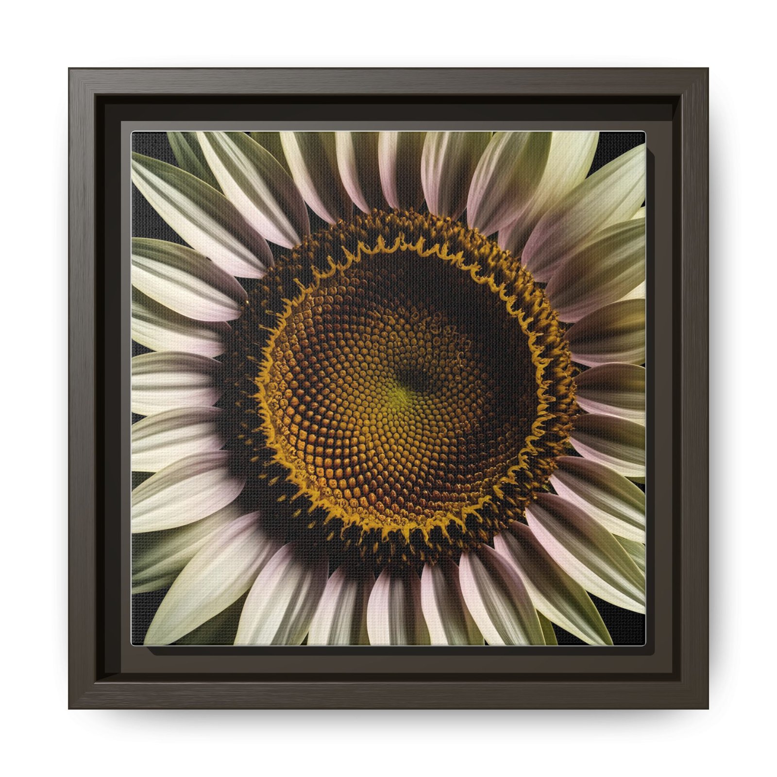 IS_4862 Framed Sunflower Macro Matte Canvas — Botanical Wall Art - Image 4