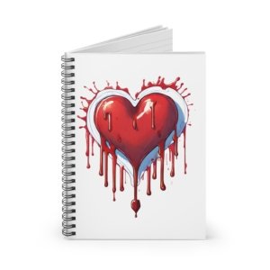 Dripping Heart Spiral Notebook