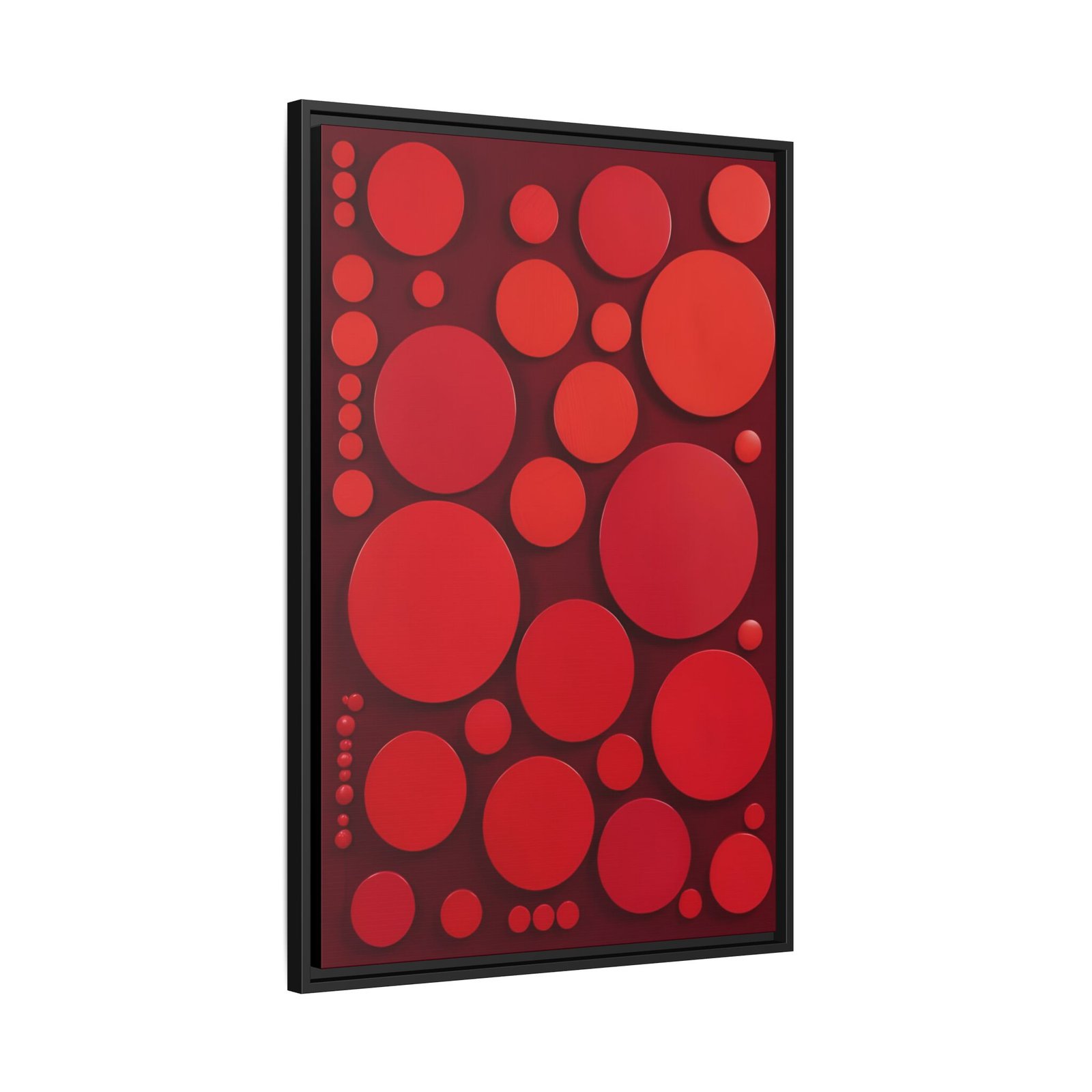 Suprematism Red Bubble Abstract Canvas FRAMED 24x36" - Image 2