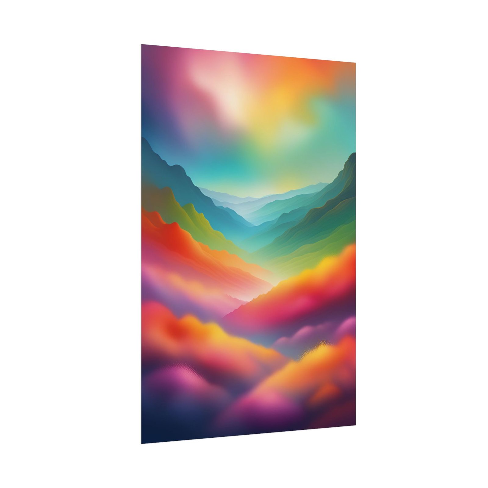 Vibrant Mountain Landscape Rolled Poster - Image 4