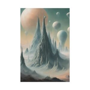 Mystical Cosmic Landscape Rolled Poster
