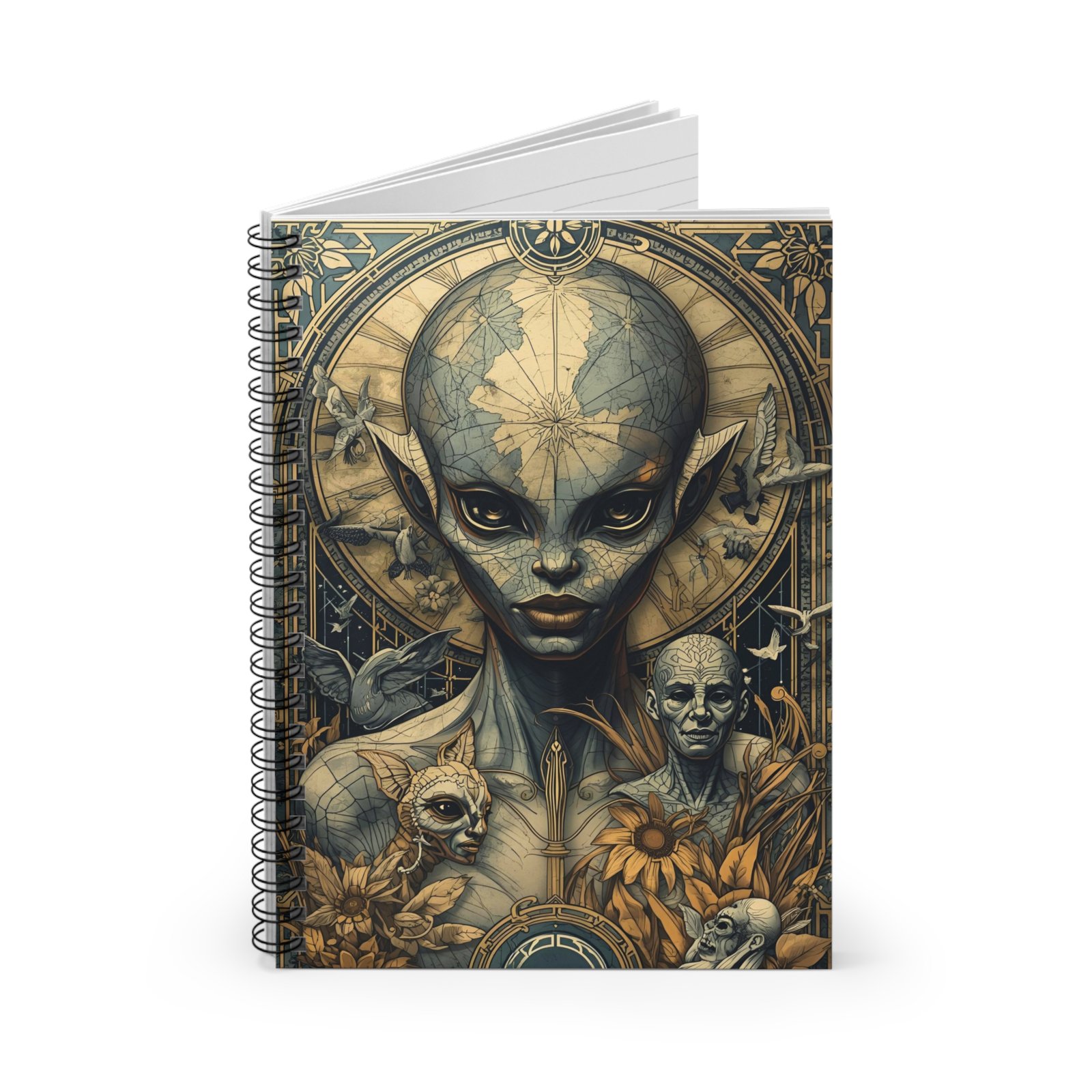 IS_6340 Alien Portrait Spiral Notebook - Image 2