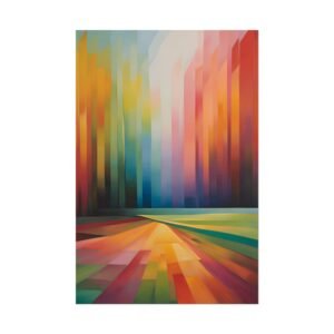 Vibrant Abstract Landscape Rolled Poster