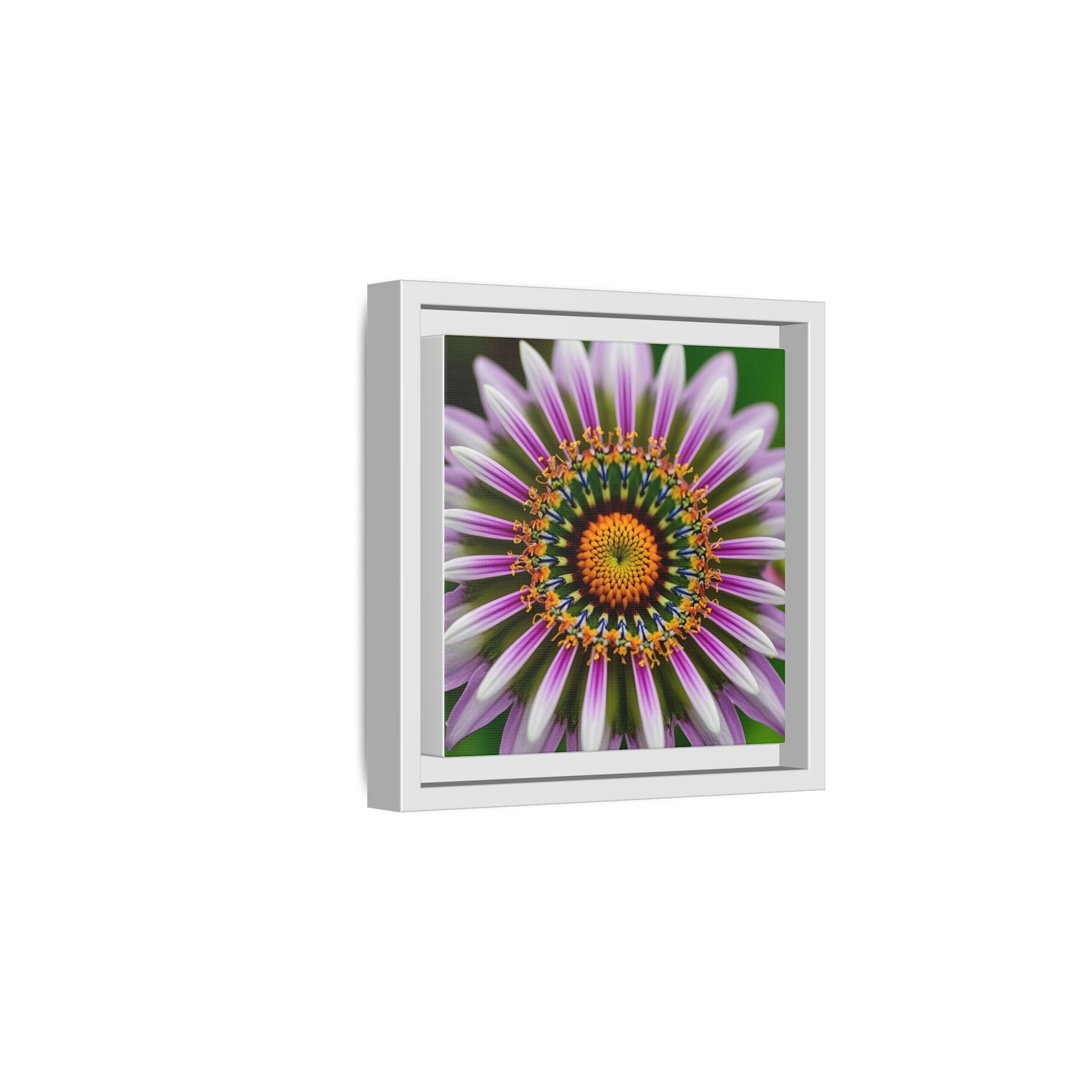 IS_4876 Framed Floral Kaleidoscope Matte Canvas — Vibrant Purple Daisy Wall Art - Image 8