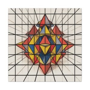 Geometric Abstract Prism Canvas 12x12"