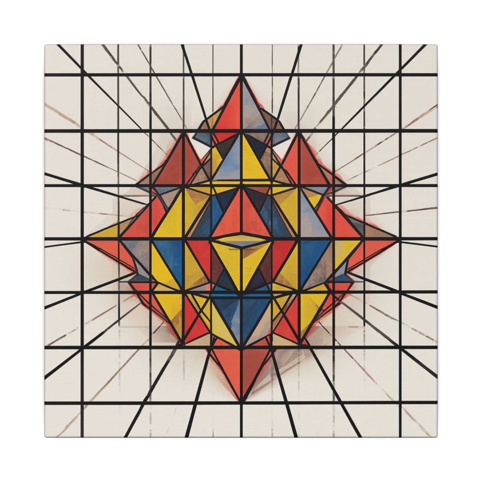 Geometric Abstract Prism Canvas 12x12"