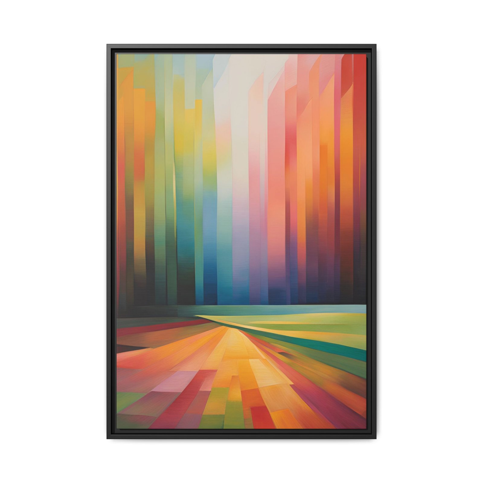 Abstract Colorfield Matte Canvas FRAMED 24x26"