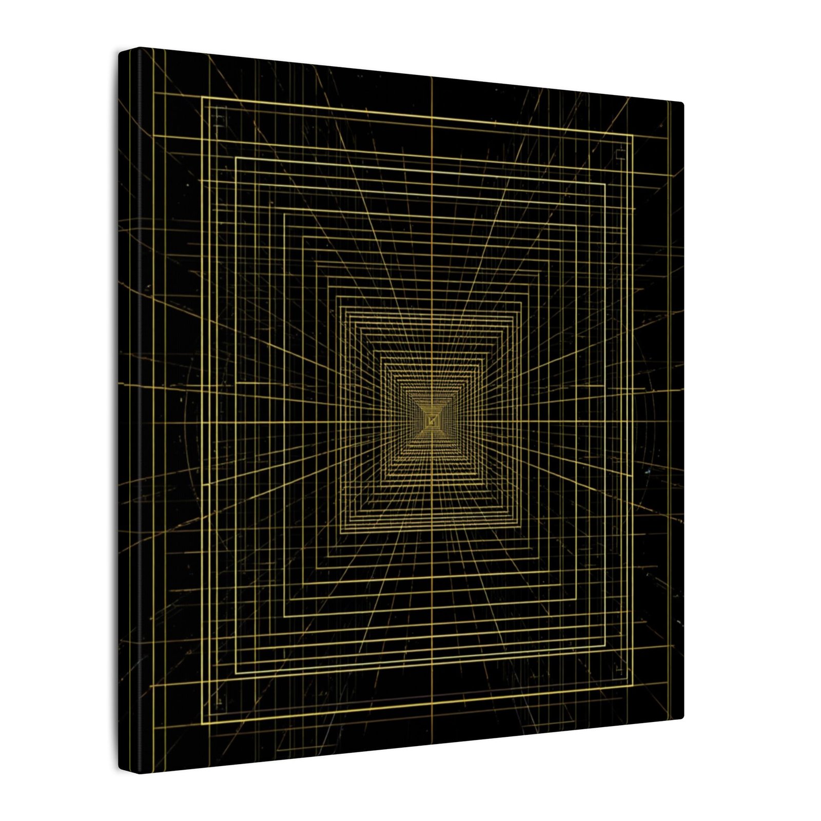 Geometric Gold Maze Canvas 12x12" - Image 2