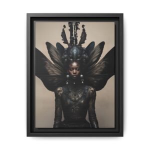 IS_3236 Black Celestial Queen Matte Canvas FRAMED 9x12"
