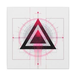 Pink Sacred Geometry Canvas  12x12"