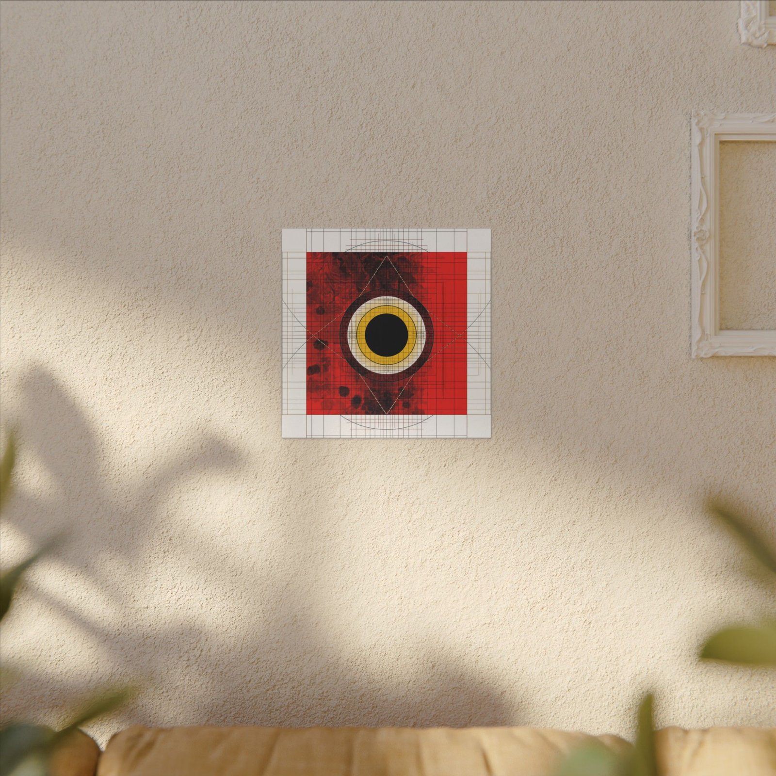 Abstract Geometric Eye Canvas 12x12" - Image 3