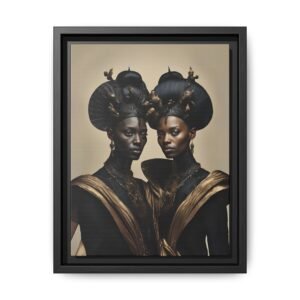 Regal African Portrait Matte Canvas FRAMED 9x12"