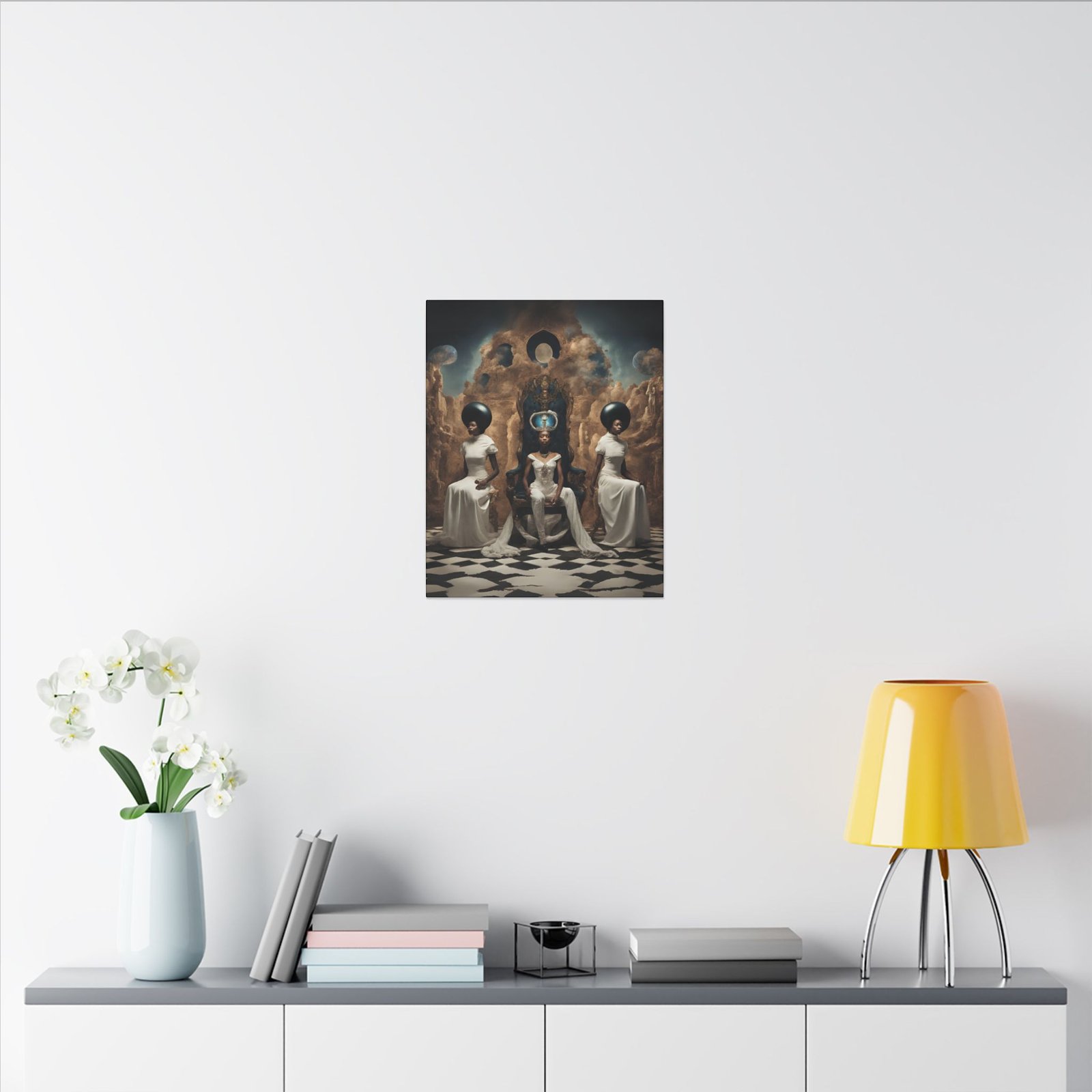 Black Celestial Queens Throne Canvas 16x20" - Image 4