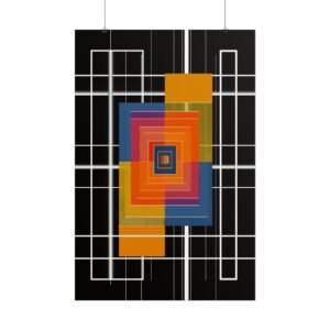 Geometric Abstract Colorburst Rolled Poster