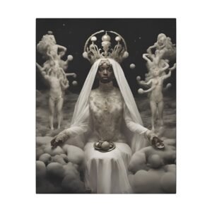Black Celestial Mystical Queen Canvas 16x20"
