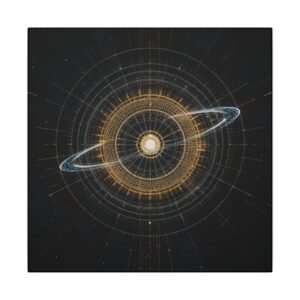 Golden Orb Galaxy Matte Canvas 12x12"