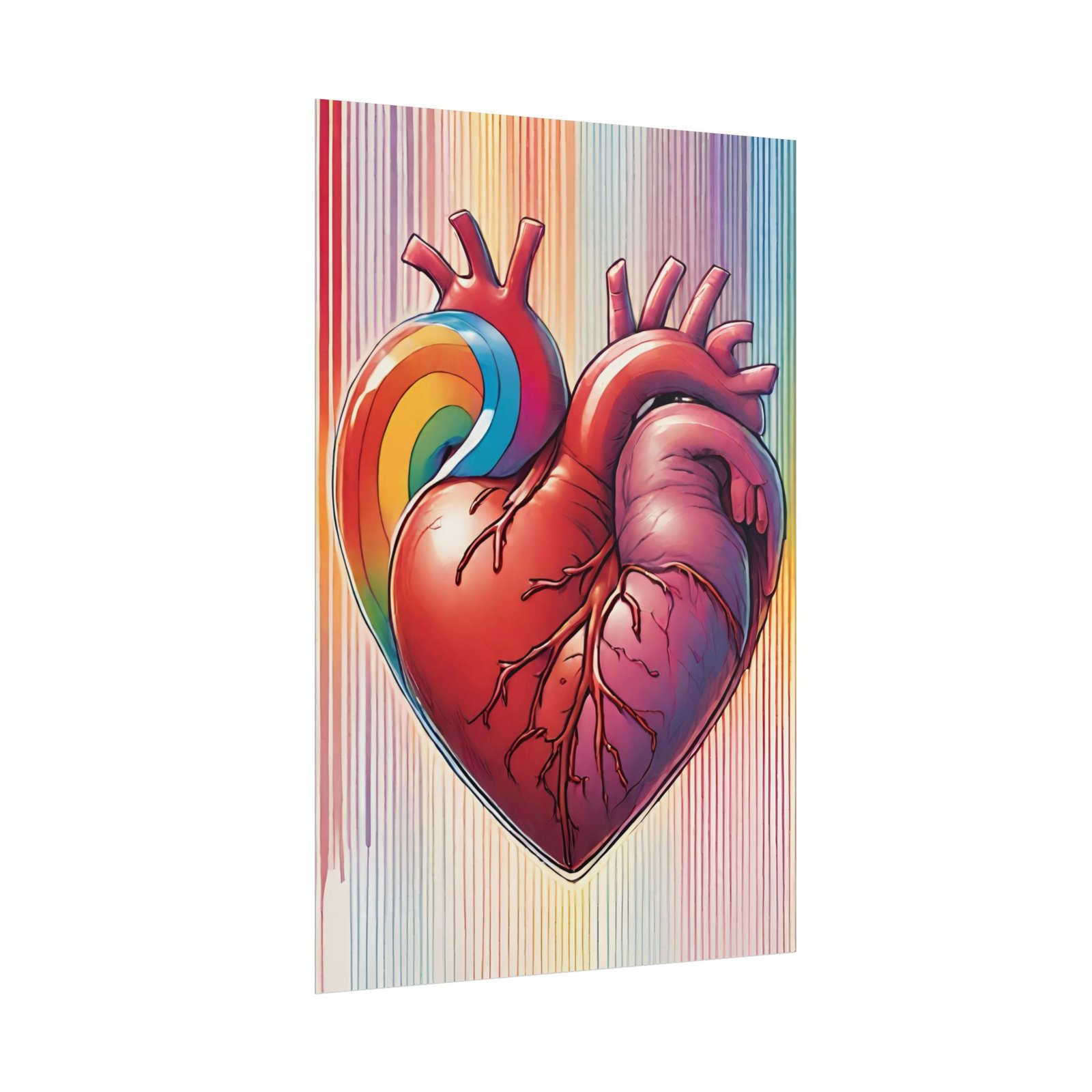 Rainbow Heart Rolled Poster - Image 3