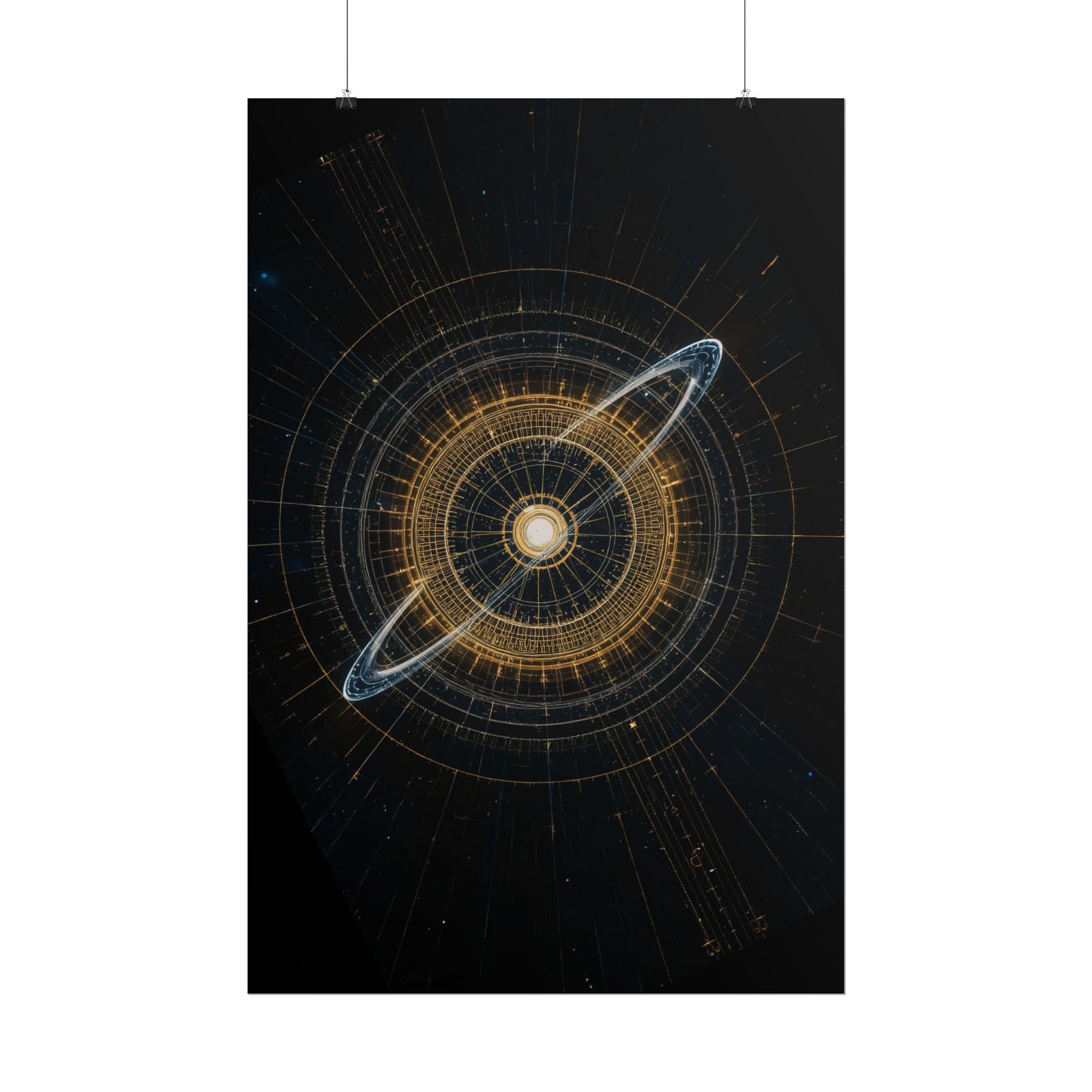 Geometric Abstract Cosmic Rolled Poster