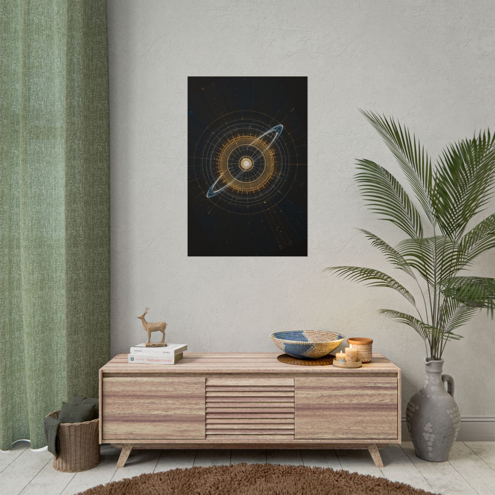 Geometric Abstract Cosmic Rolled Poster - Image 4