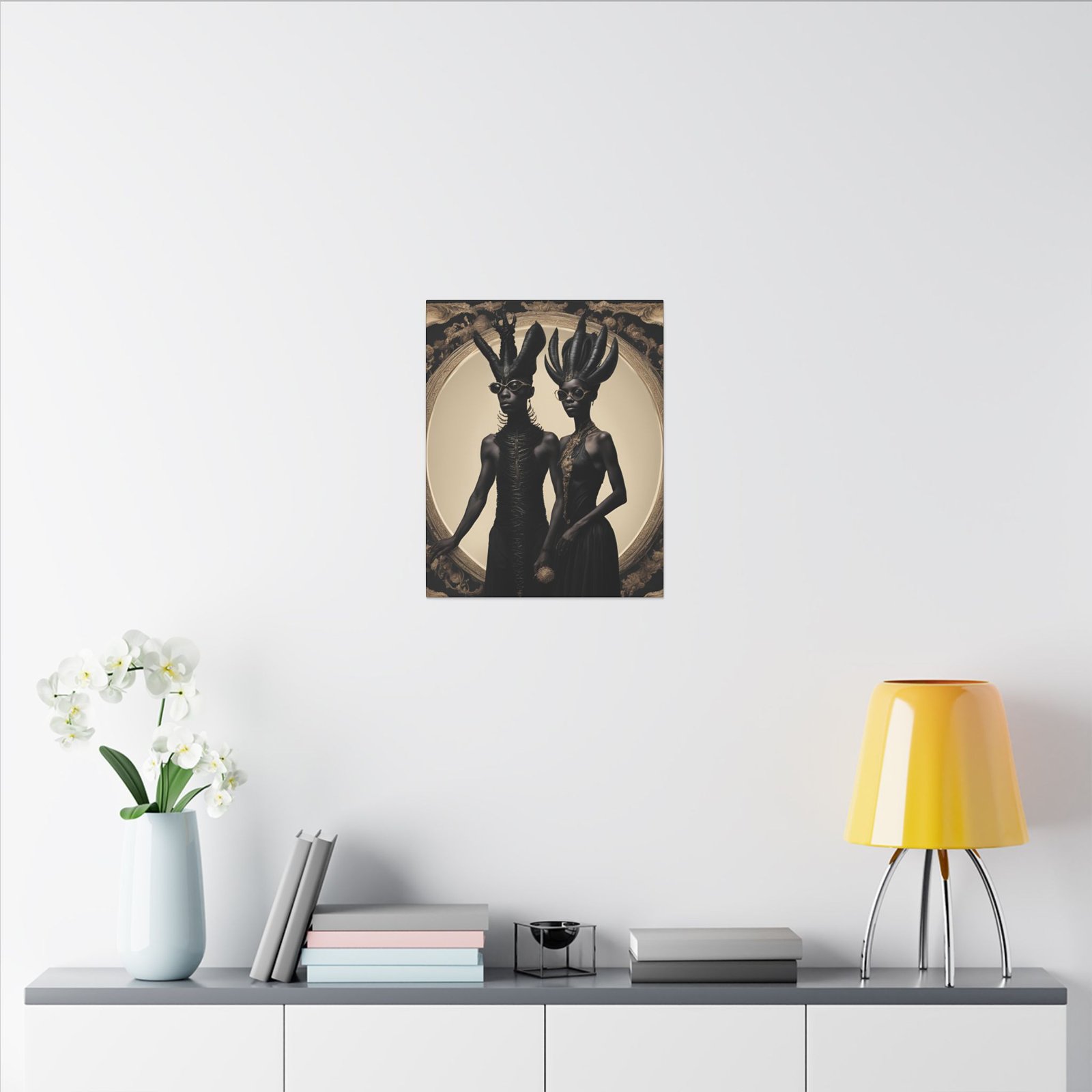 Black Celestial Royalty Portrait Canvas 16x20" - Image 4
