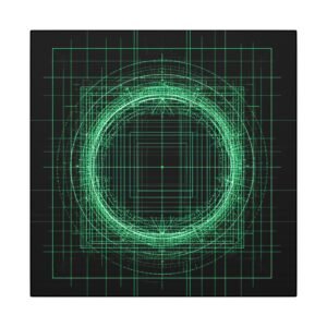 Geometric Abstract Ring Canvas 12x12"