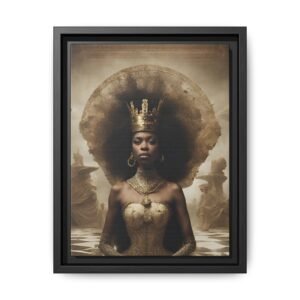 Regal Afro Queen Matte Canvas Framed 9x12"