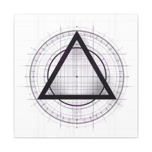 Geometric Triangle Mandala Canvas 12x12"