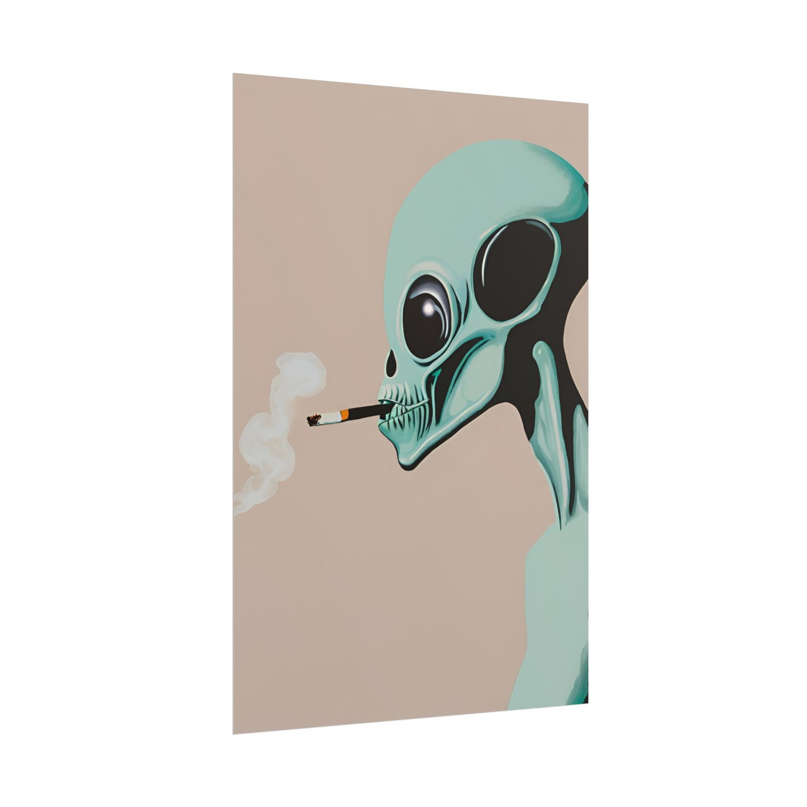 IS_4418 Smoking Alien Rolled Poster - Image 4