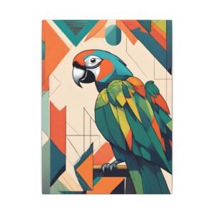Modern Geometric Parrot Canvas Print 9x12"