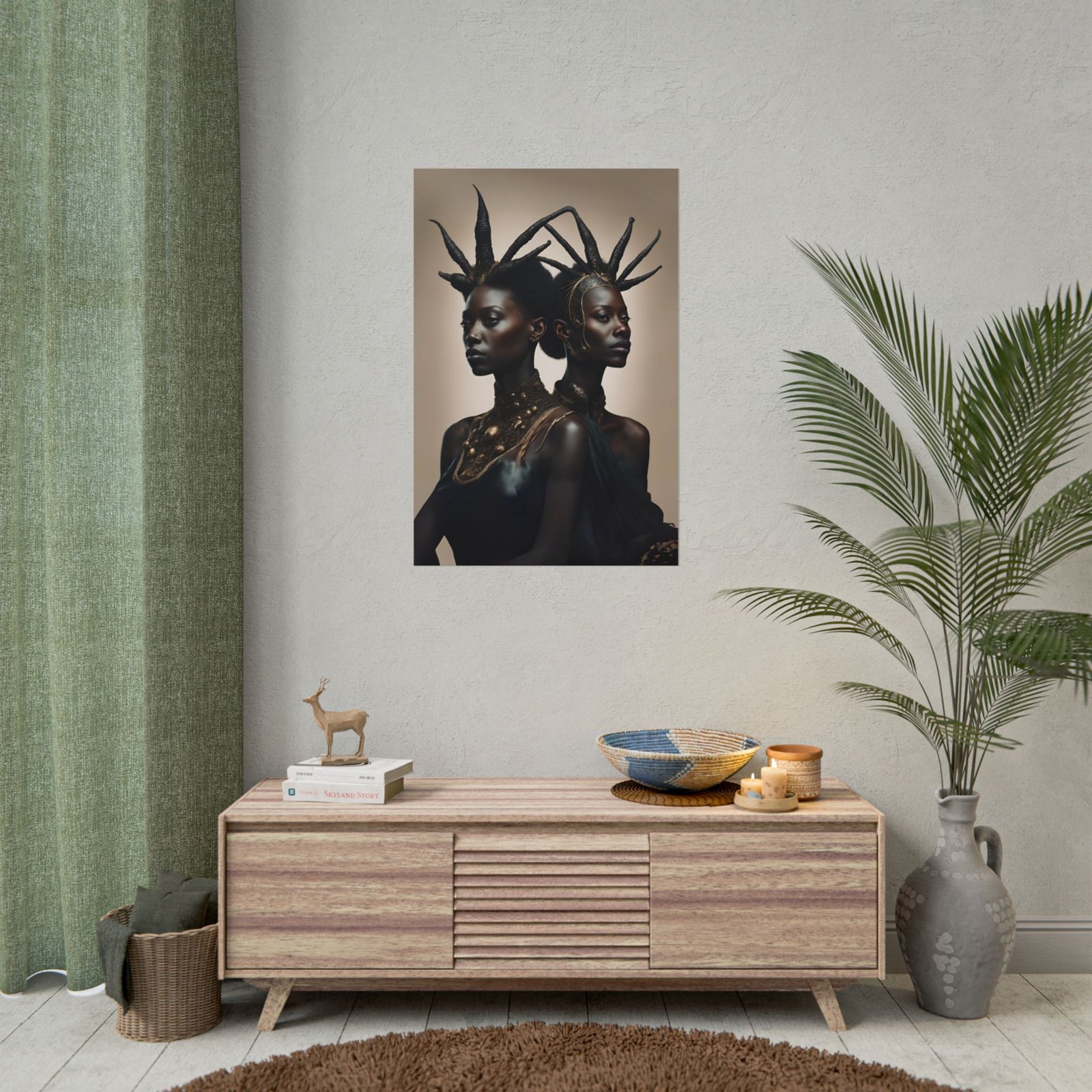 Black Celestial Queens Portrait Rolled Poster - Image 4