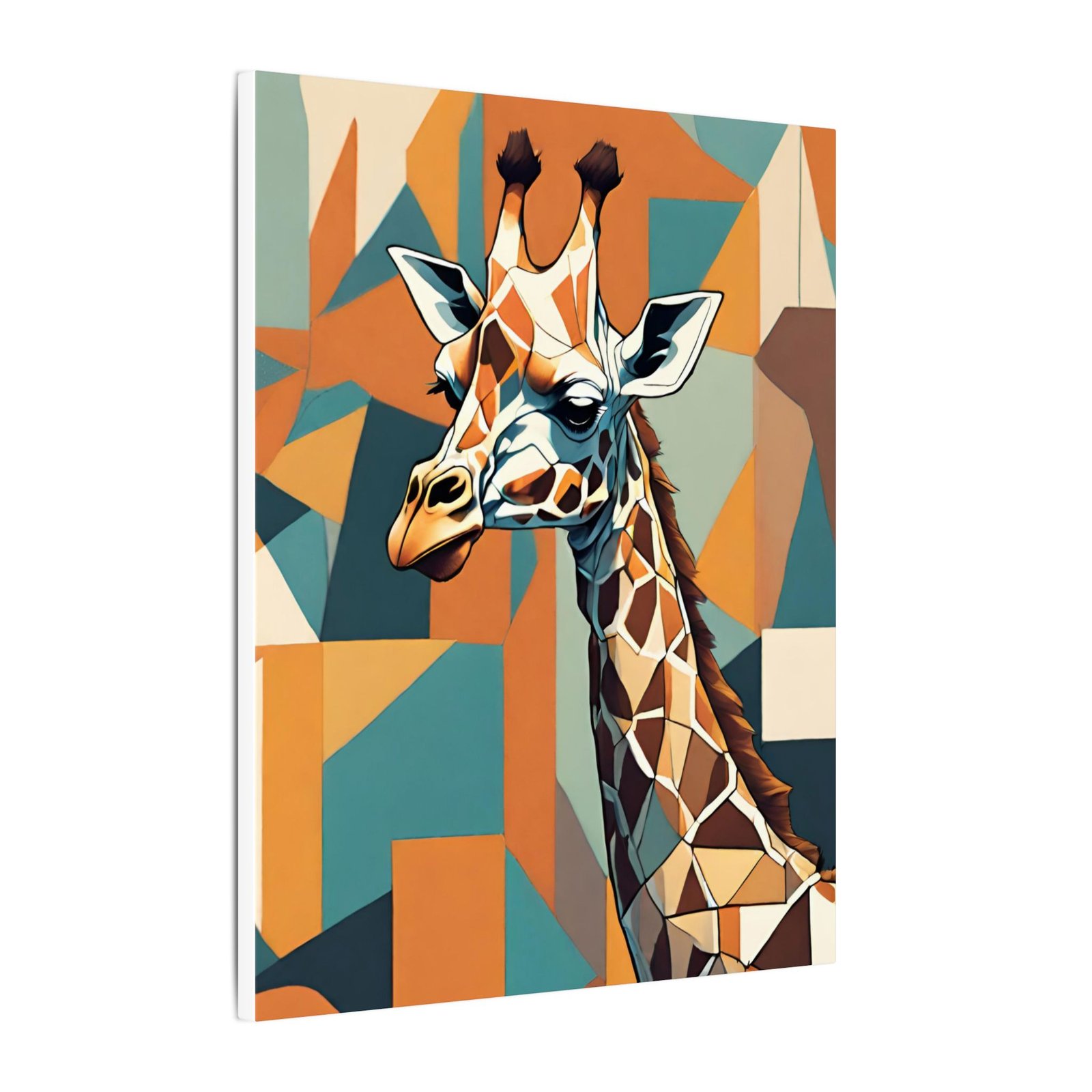 Geometric Giraffe Art Matte Canvas 16x20" - Image 2