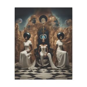 Black Celestial Queens Throne Canvas 16x20"