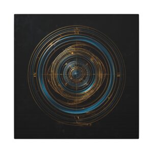 Astrolabe Concentric Matte Canvas 12x12"