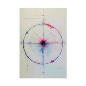 Abstract Celestial Target Rolled Poster
