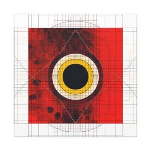 Abstract Geometric Eye Canvas 12x12"