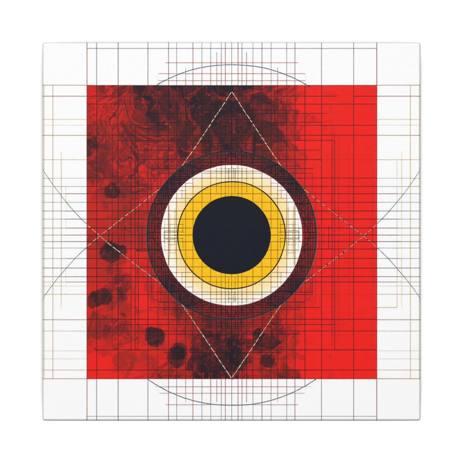 Abstract Geometric Eye Canvas 12x12"