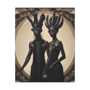Black Celestial Royalty Portrait Canvas 16x20"