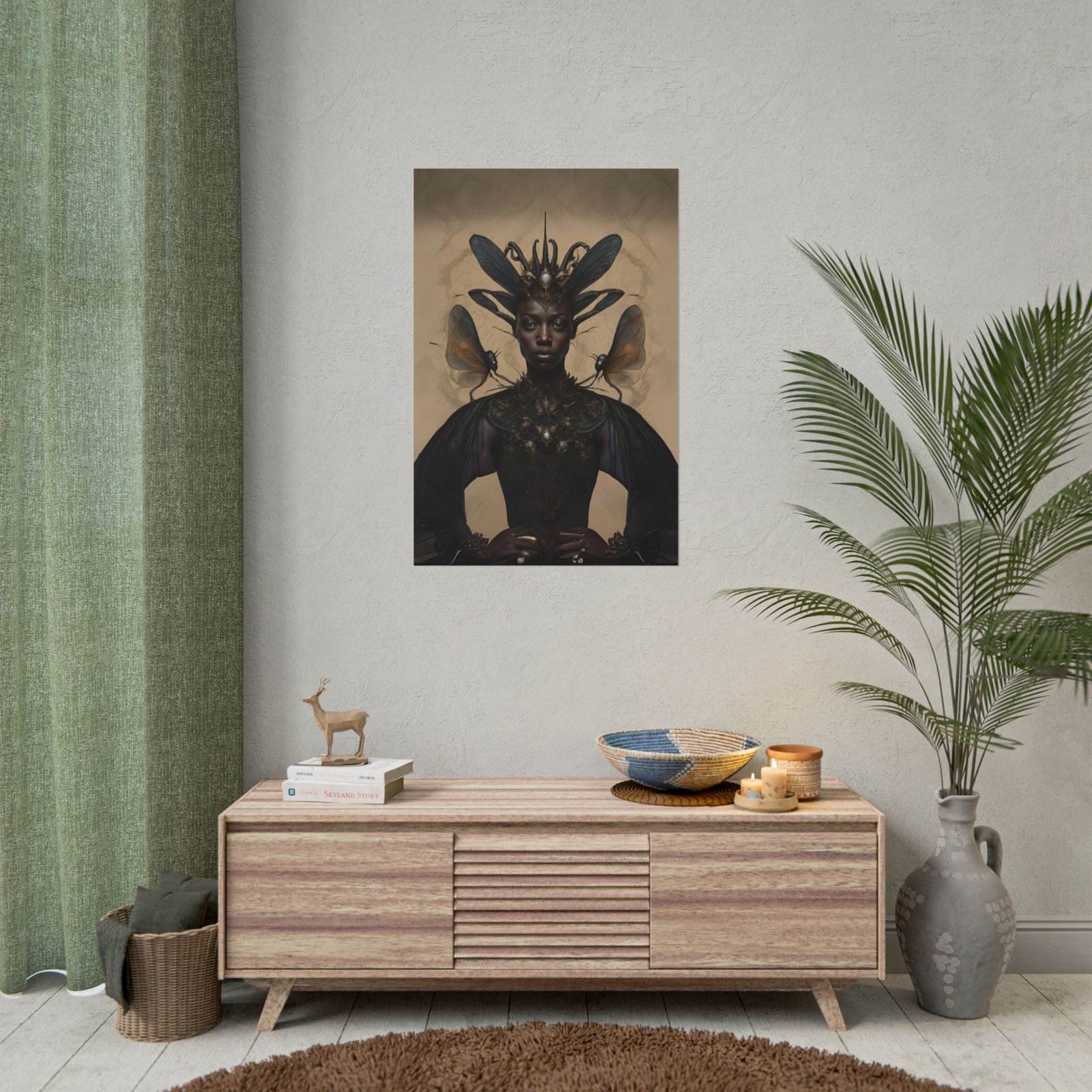 Black Celestial Monarch Portrait Rolled Poster - Image 4